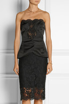Thumbnail for your product : Cushnie Silk-satin and lace dress