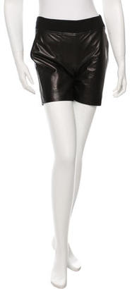 Reed Krakoff High-Rise Leather Shorts