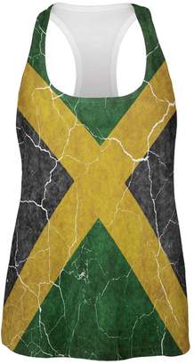 Old Glory Distressed Jamaican Flag All Over Womens Work Out Tank Top Multi SM