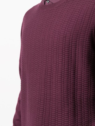 Karl Lagerfeld Paris Crew Neck Textured Sweater