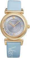 Thumbnail for your product : Versace V Motif Leather Strap Watch, 35mm