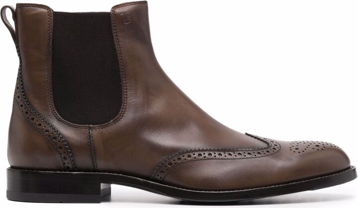 Details about   Real Leather Brogues Breathable Casual Mens Ankle Cowboy Chelsea Boots Shoes 