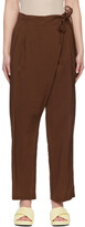 Thumbnail for your product : LE 17 SEPTEMBRE LE17SEPTEMBRE Brown Side String Wrap Trousers
