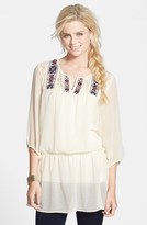 Thumbnail for your product : Love on a Hanger Embroidered High/Low Tunic (Juniors)