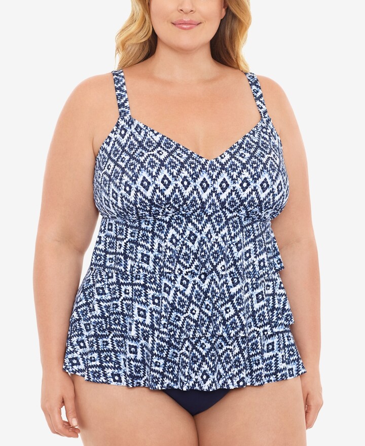 macys plus size bathing suit