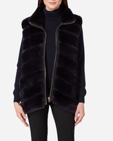 Thumbnail for your product : N.Peal Rex Fur Ribbed Gilet
