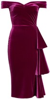 Thumbnail for your product : Chiara Boni La Petite Robe Wila Velvet Off-The-Shoulder Midi Dress