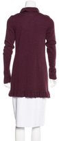 Thumbnail for your product : Magaschoni Cashmere Ruffle-Trimmed Cardigan