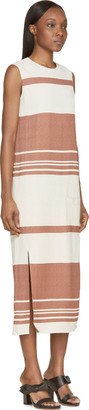 J.W.Anderson Rust & Cream Striped Pillar Dress