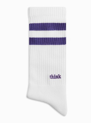 Topman White with Pale Purple Think Tube Socks