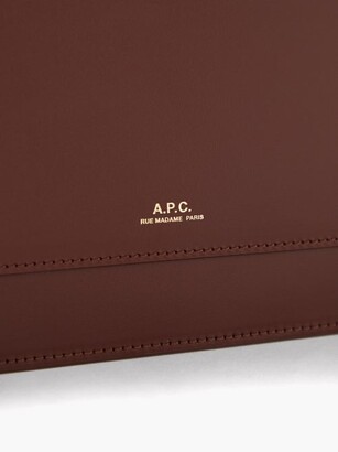 A.P.C. Albane Smooth-leather Cross-body Bag - Burgundy