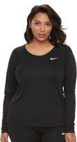 Thumbnail for your product : Nike Plus Size Miler Dri-FIT Long Sleeve Top