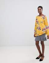 Thumbnail for your product : Vila Floral Top With Ruffle