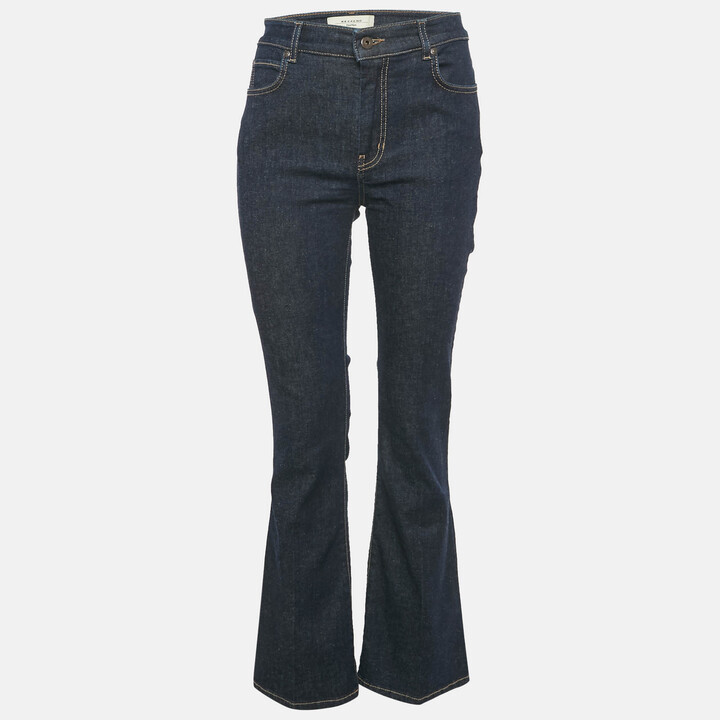 Weekend Max Mara Dark Blue Denim Wide Leg Jeans M Waist 31"