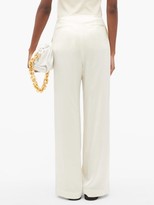 Thumbnail for your product : LA COLLECTION Calypso High-rise Silk Wide-leg Trousers - Ivory