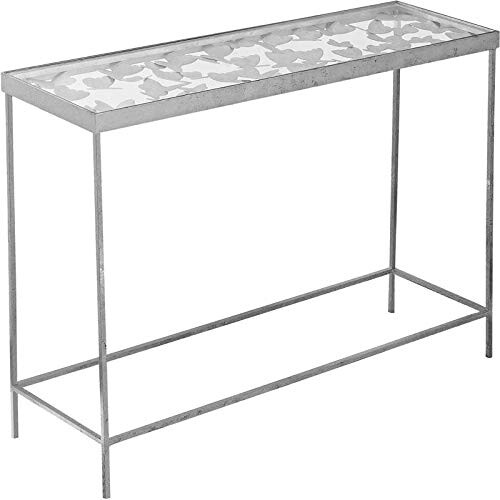 Meridian Furniture Butterfly Collection Modern Contemporary Rectangular Glass Top Console