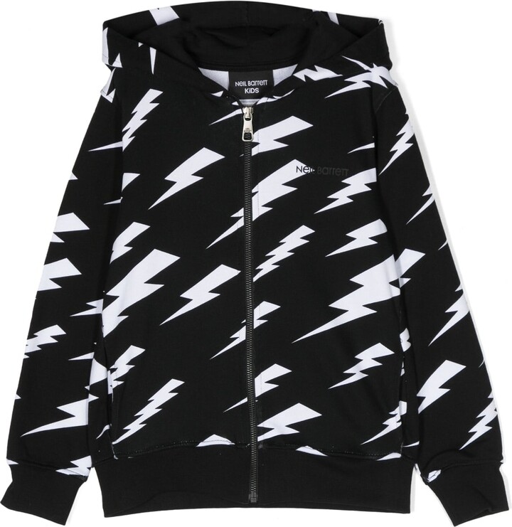Neil Barrett Kids LightningBolt ZipUp Hoodie ShopStyle Boys