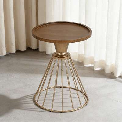 17 Stories Hollow Edge Retro Art Pine Side Table