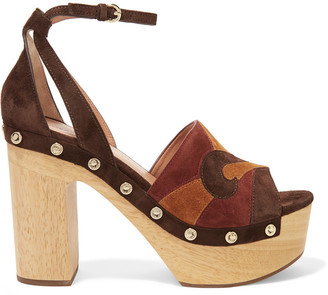 Sigerson Morrison Quentin stud-embellished suede sandals