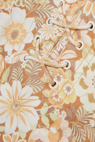 Thumbnail for your product : Zimmermann Zippy Lace-up Floral-print Linen Mini Dress
