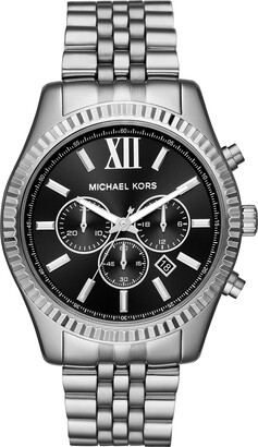 ShopStyle Men\'s Back Silver Cash Watches | Kors with Michael