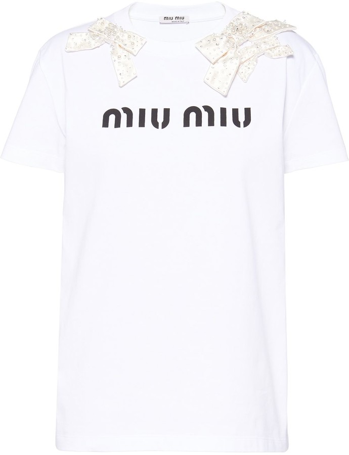 Miu Miu Women's T-shirts | Shop The Largest Collection | ShopStyle