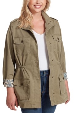 Jessica Simpson Trendy Plus Size Utility Jacket