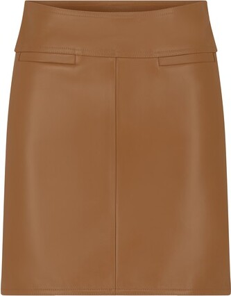 Max Mara Manila Pleated Croc-effect Leather Mini Skirt - ShopStyle