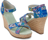 Thumbnail for your product : Toms TOMS+ Tropical Serpentine Women's Strappy Wedges