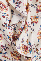 Thumbnail for your product : Claudie Pierlot Ruffled Floral-print Crepe Playsuit