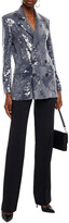 Thumbnail for your product : Roland Mouret Double-breasted sequined mesh blazer