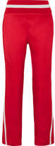 Thumbnail for your product : Maggie Marilyn Trailblazer Striped Satin Track Pants - Red