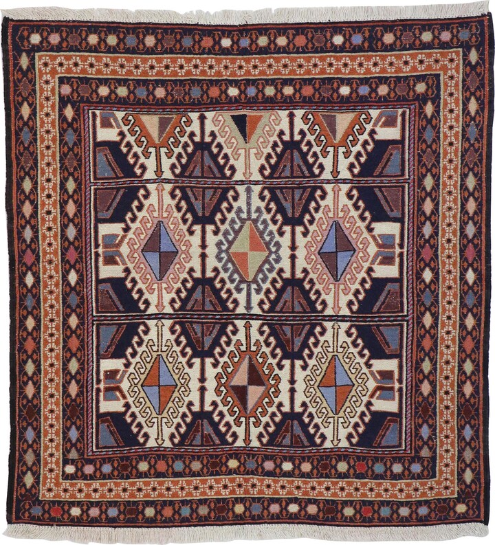 1stDibs Vintage Persian Shiraz Kilim Rug With Tribal Style