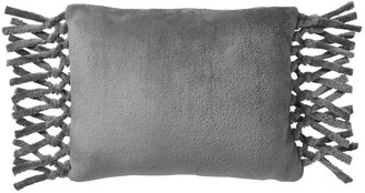 Pottery Barn Teen Bohemian Fringe Plush Pillow, 12&quotx16&quot, Navy