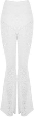 boohoo Roselle Flared Lace Trousers
