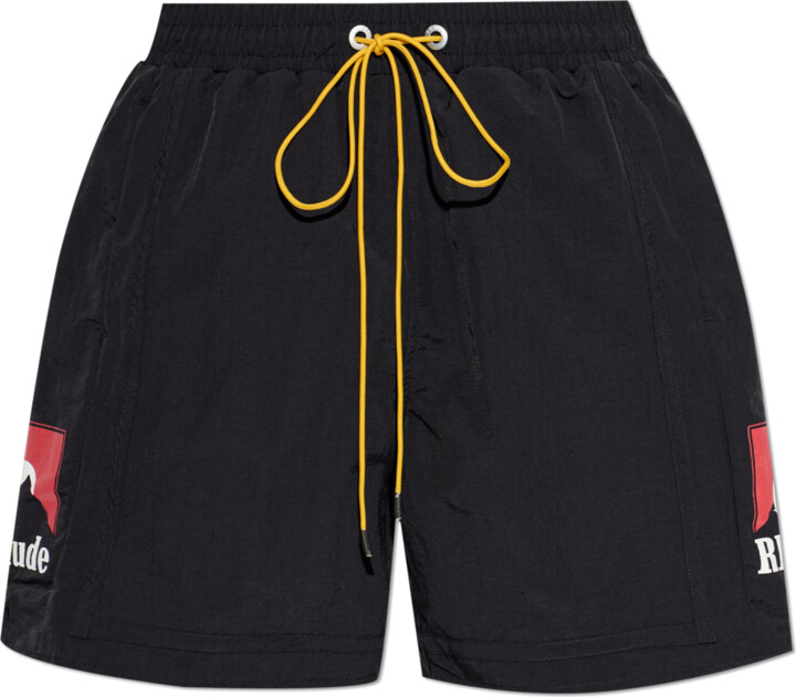 Rhude Printed Shorts  - Black