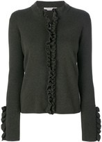 Thumbnail for your product : D-Exterior Ruffled Detailed Zipped Cardigan