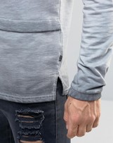 Thumbnail for your product : ONLY & SONS Crew Neck Sweatshirt in Faded Oil Wash with Panel