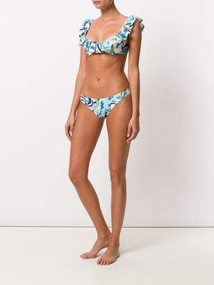 Emilio Pucci ruffled printed bikini set