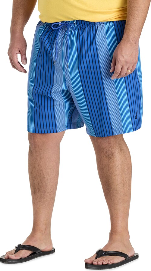 Nautica Big & Tall Vertical Stripe Swim Trunks