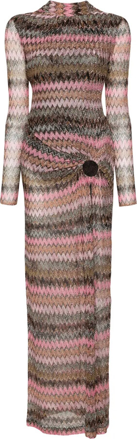 Missoni Cut-Out Chevron Maxi Dress
