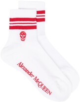 Thumbnail for your product : Alexander McQueen Stripe-Trim Socks