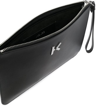 Kenzo K logo clutch bag
