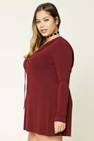 Thumbnail for your product : Forever 21 Plus Size Hooded Sweater