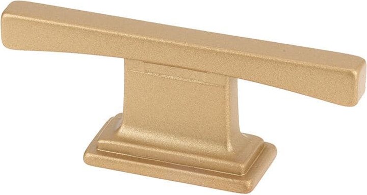 TOPEX Italian Designs 2.5 in. Center-to-Center Matte Brass Long T Cabinet And Drawer Pull
