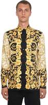 Thumbnail for your product : Versace Heritage Hibiscus Printed Silk Shirt