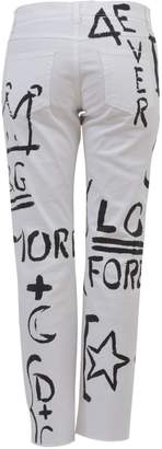 Dolce & Gabbana Paint Straight Leg Jeans
