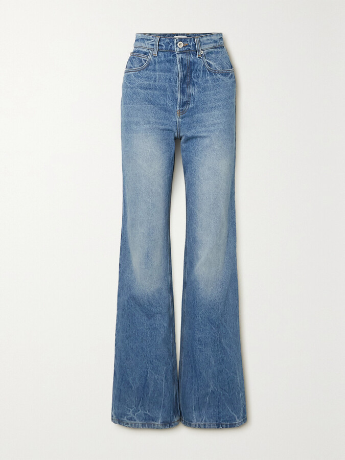 RABANNE - High-rise Straight-leg Denim Jeans - Blue