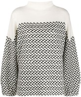 Thumbnail for your product : Lala Berlin Leaf Print Cashmere Jumper