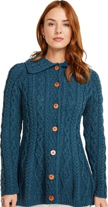 Totatuit Long Belted Cardigan For Women - Open Front Knit Sweater With Pockets